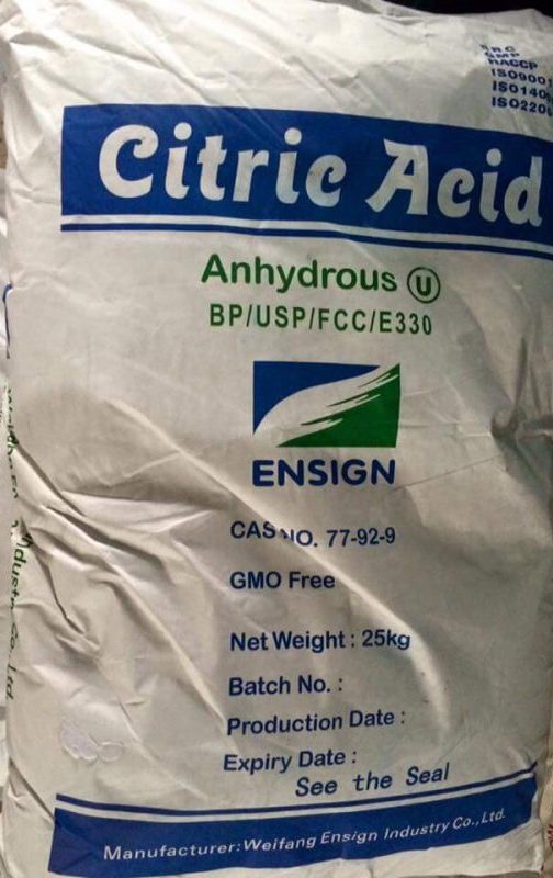 Citric Acid Anhydrous – C6H8O7